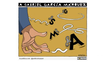 Nuestro homenaje a Gabriel García Márquez, añadiendo un mensaje más, en forma de viñeta, al proyecto “Un millón de mensajes a Gabo”